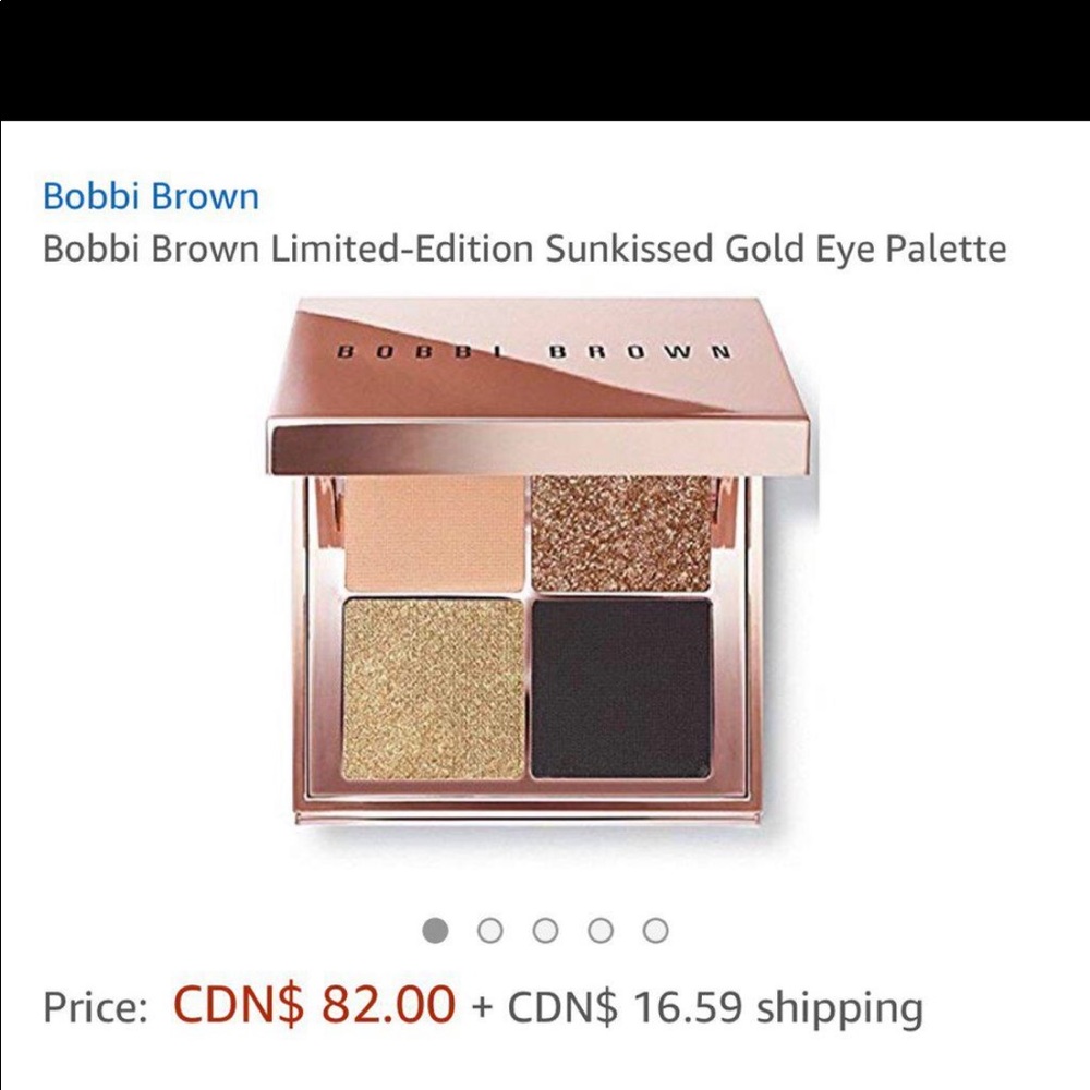 Bobbi Brown limited ed sun kissed gold eye palette